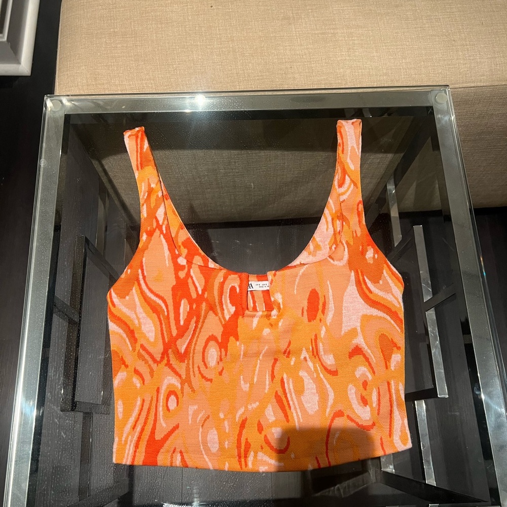 Orange Women's Crop Top